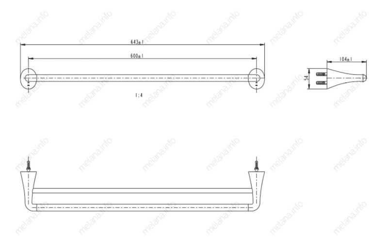 Полотенцедержатель Melana MLN-803002 сатин